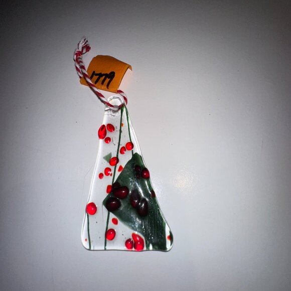 #1779 CRHISTMAS TREE ORNEMENT OR PACKAGER ADORNMENT CLEAR W/ COLOR ORNEMENTS  CO - Picture 5 of 11